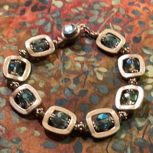 Aqua aura crystal bracelet